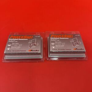 200 PowerShot 97-559 Insulated Fasteners Lot 8mm x 4mm Flat Cable 1/4" Round